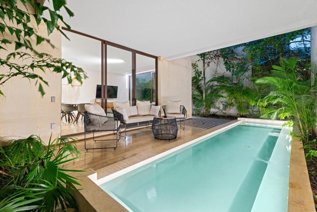 Private Pool Apartment For Groups 图卢姆 外观 照片